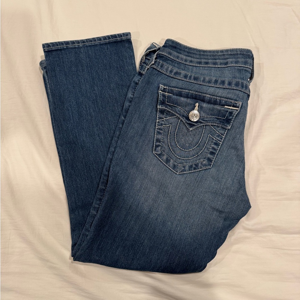 True Relgion Capri Blue Jeans